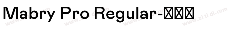 Mabry Pro Regular字体转换